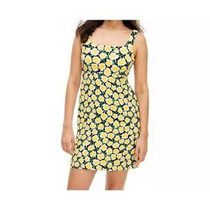 Diane Von Furstenberg Target Women's 90s Shift Yellow‎ Poppy Mini Dress Size 17